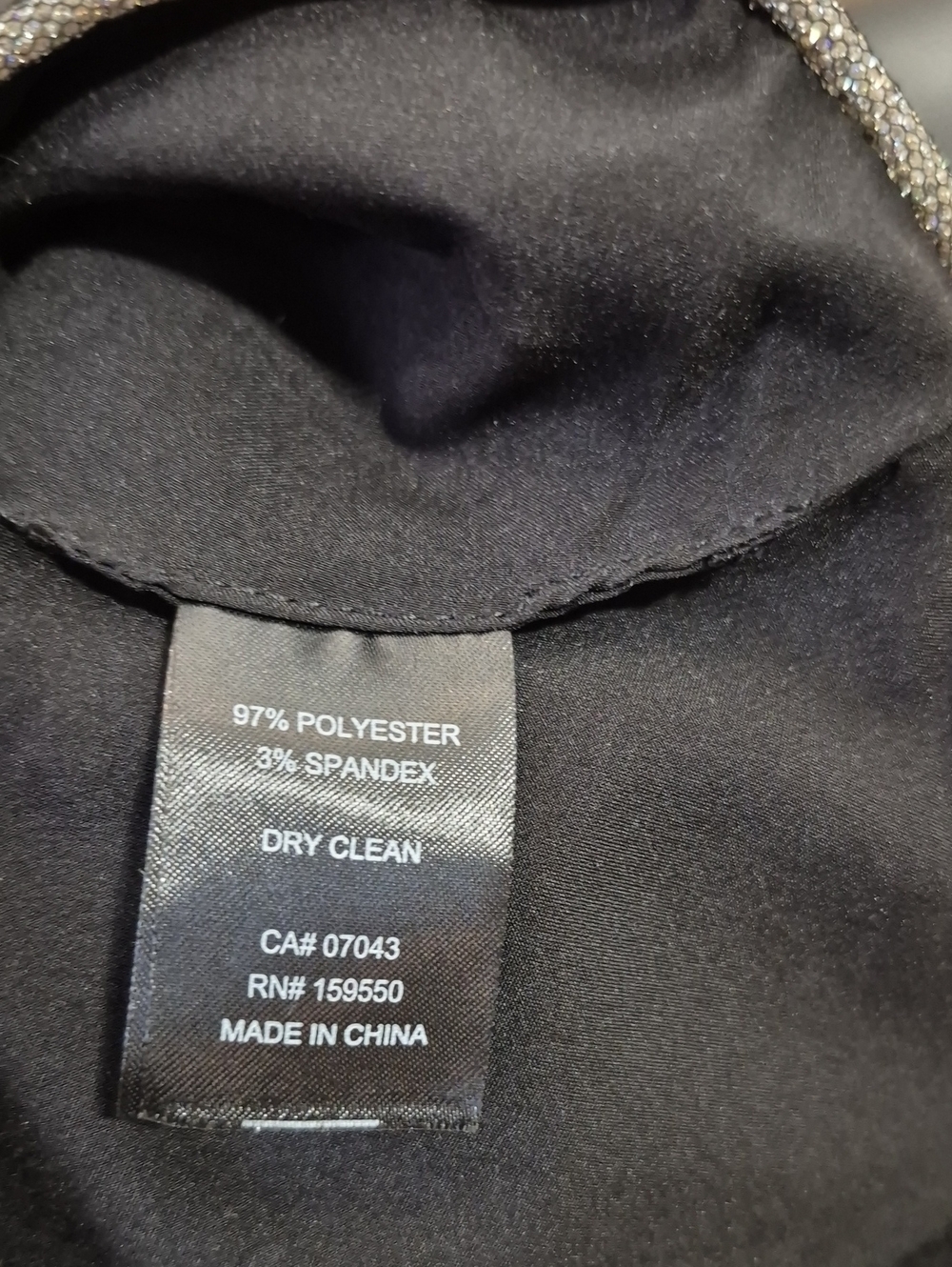 Satin Rachel Zoe Pewter Rhinestone Trim Crop Top in Black Size 6/medium  NWT - Picture 14 of 14